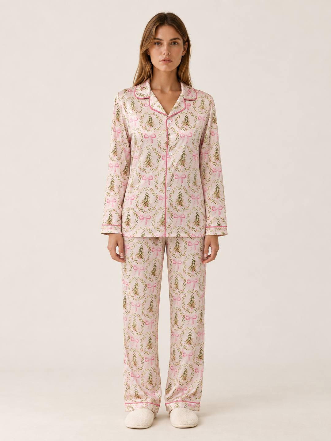 Ada | Chic Festive Christmas Print Ladies Pyjamas Set