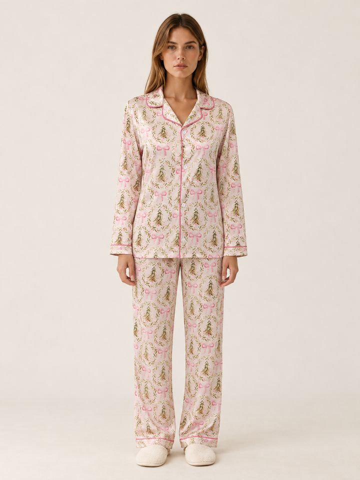 Ada | Chic Festive Christmas Print Ladies Pyjamas Set