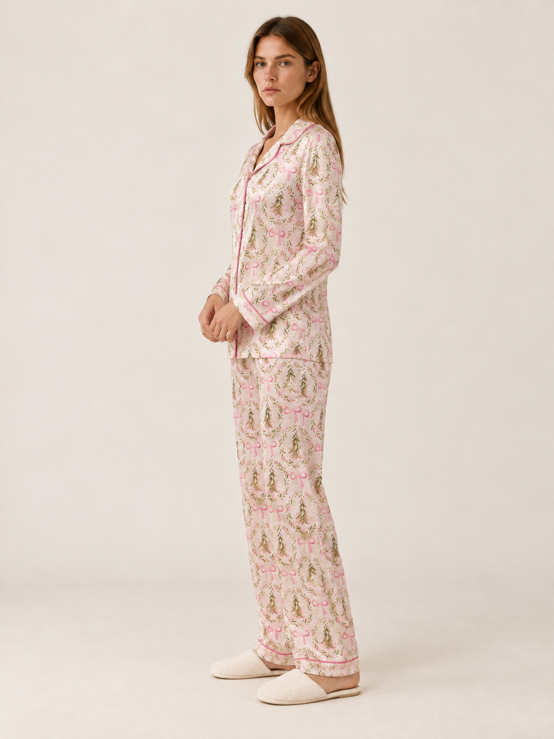 Ada | Chic Festive Christmas Print Ladies Pyjamas Set