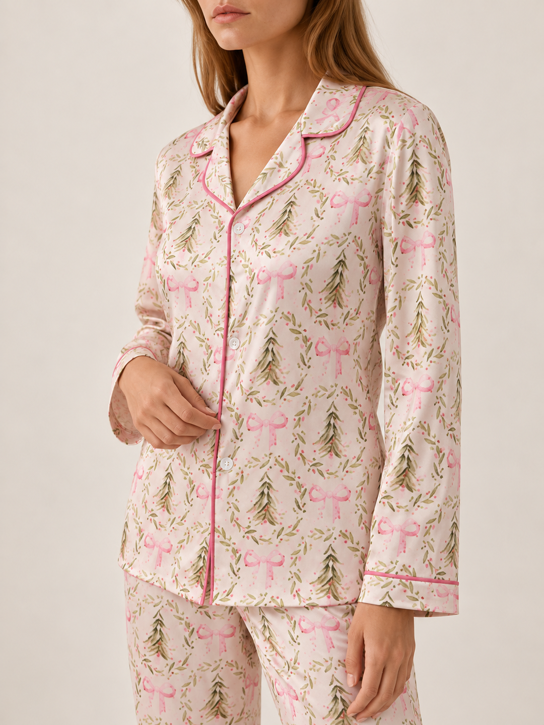 Ada | Chic Festive Christmas Print Ladies Pyjamas Set