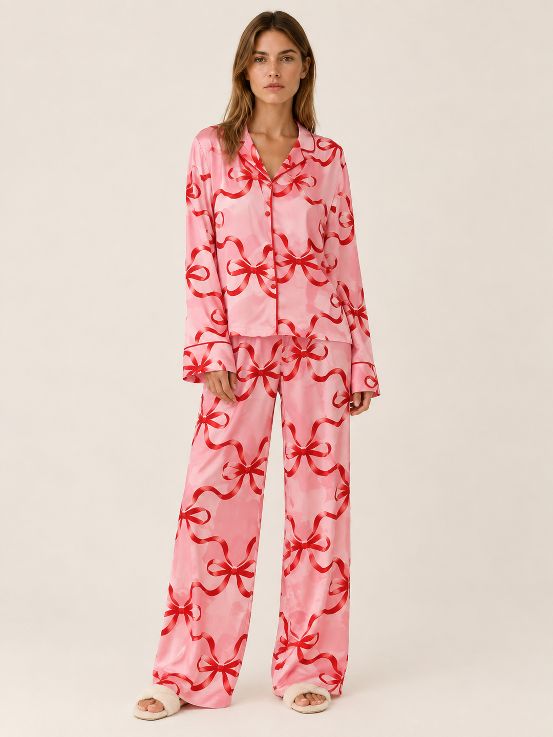 Ada | Chic Festive Christmas Print Ladies Pyjamas Set