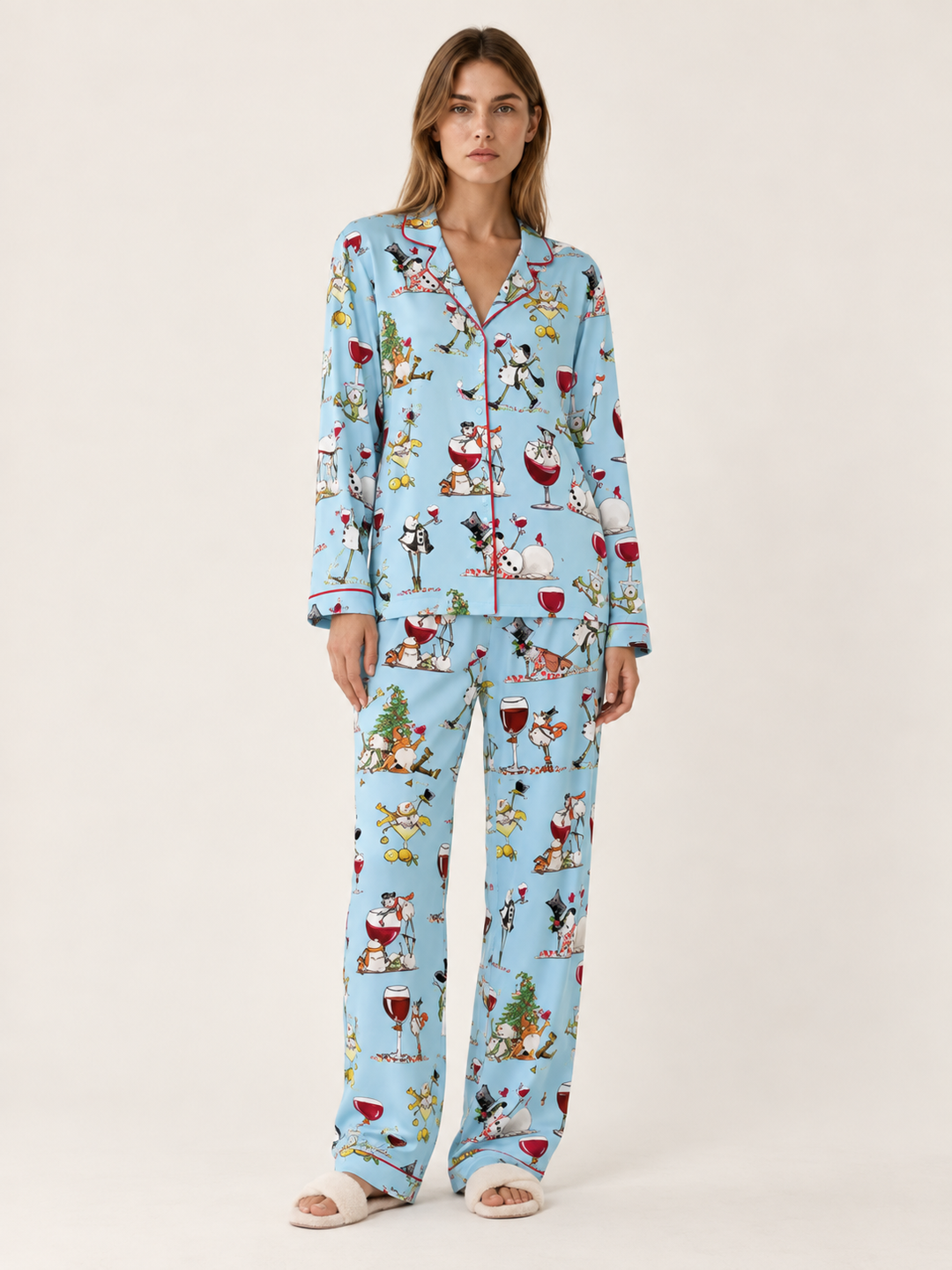 Ada | Chic Festive Christmas Print Ladies Pyjamas Set