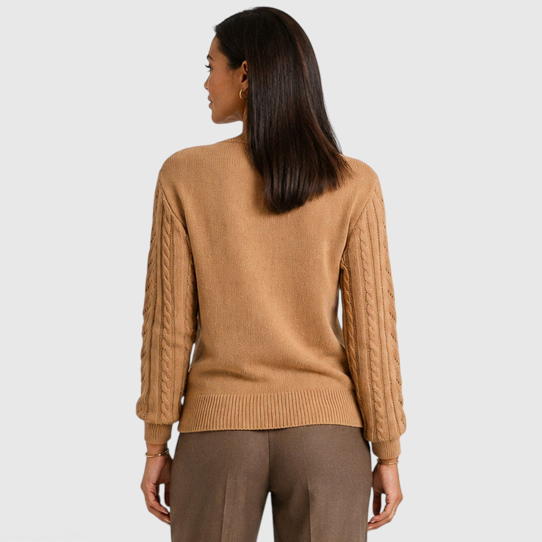 Ada | Effortless Chevron Crew Neck Womens Knit Jumper