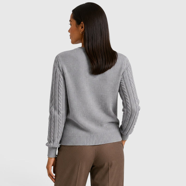 Ada | Effortless Chevron Crew Neck Womens Knit Jumper
