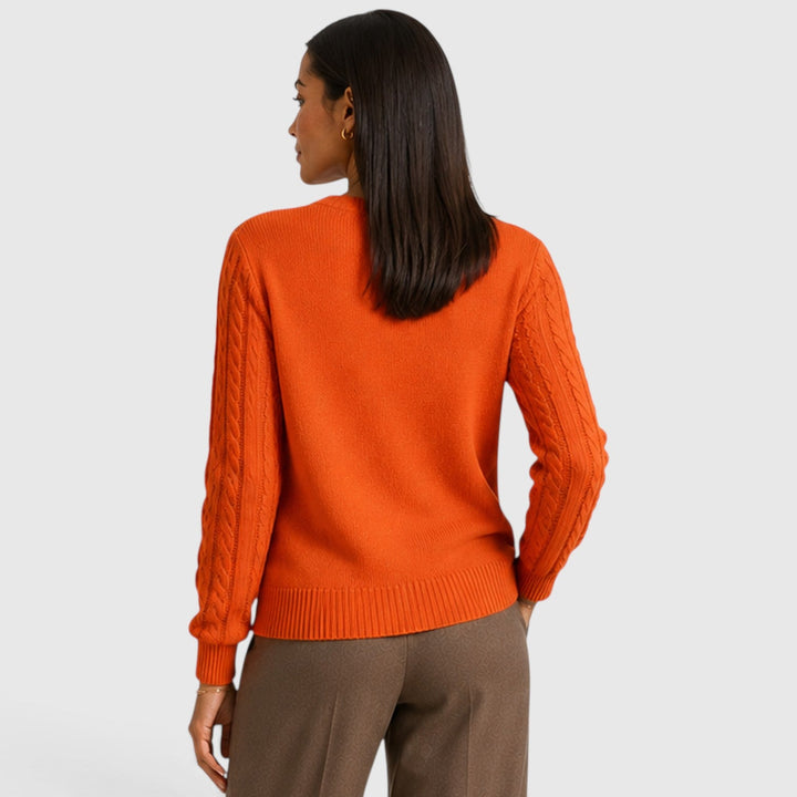 Ada | Effortless Chevron Crew Neck Womens Knit Jumper