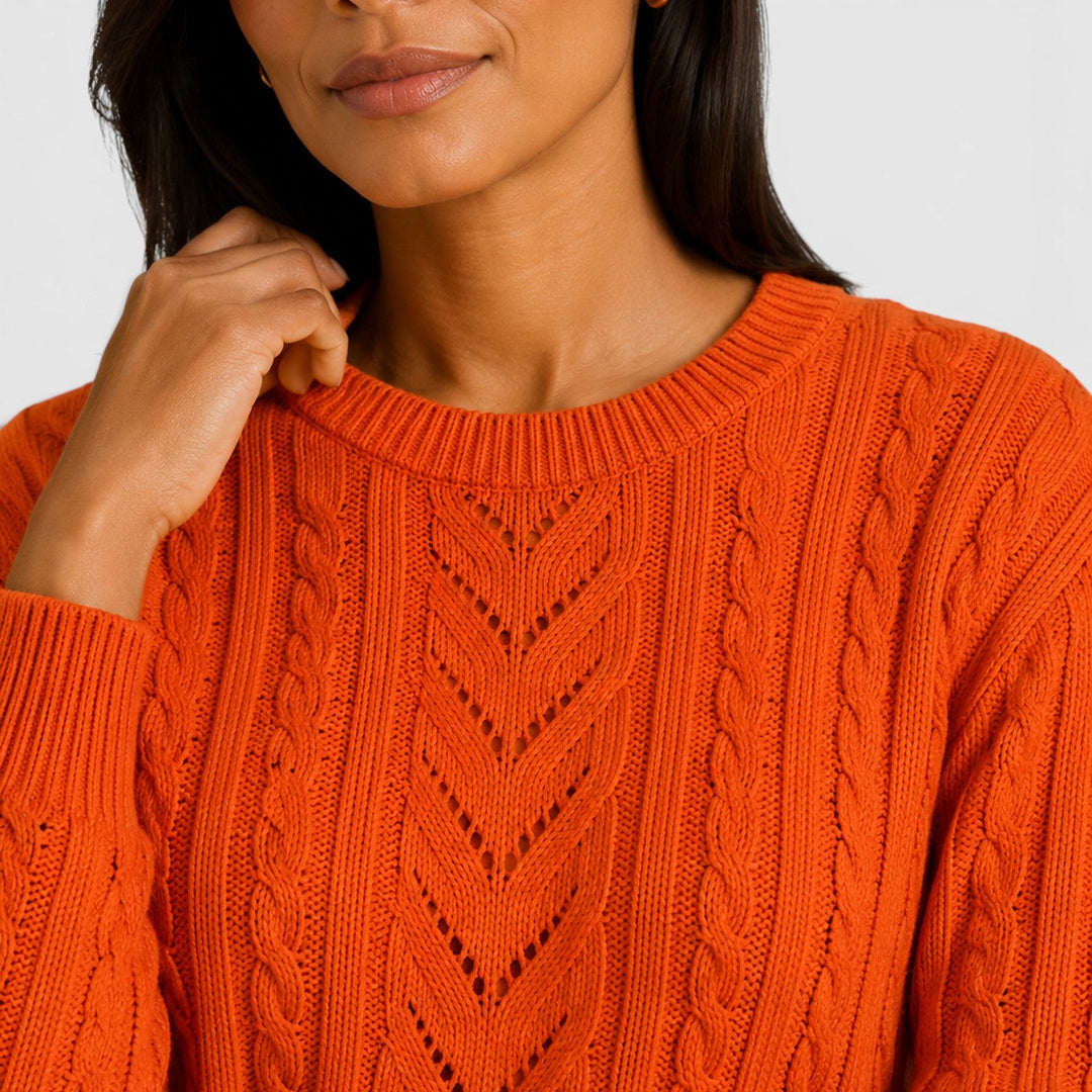 Ada | Effortless Chevron Crew Neck Womens Knit Jumper