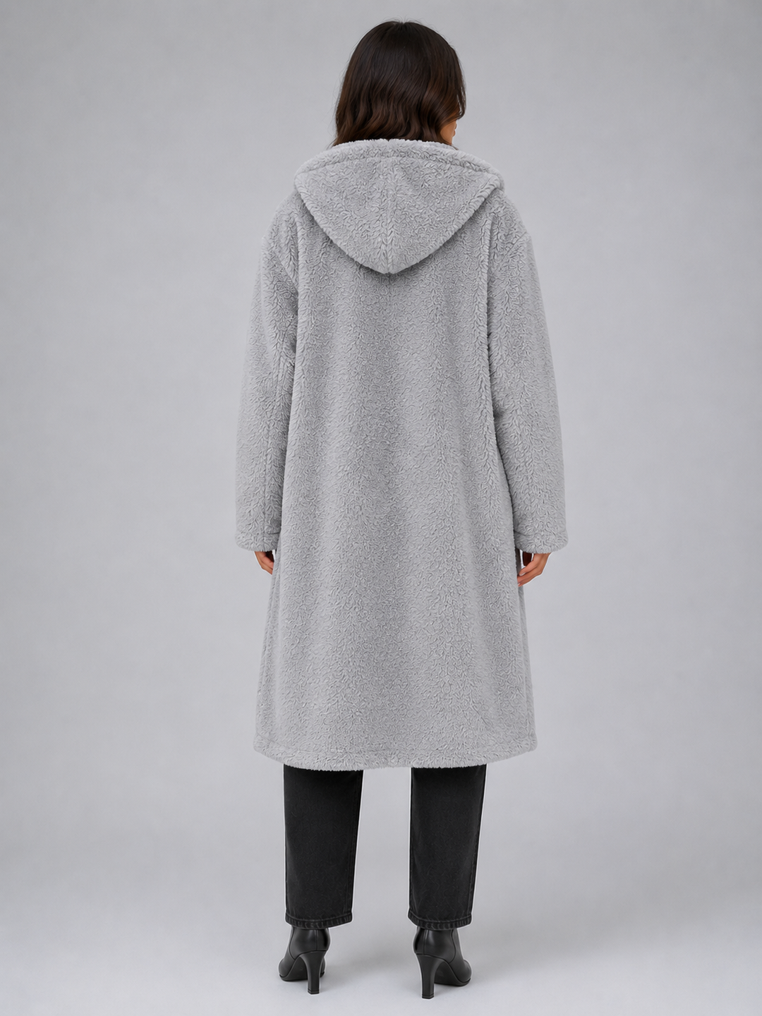 Ada | Effortless Oversized Hooded Faux Fur Coat