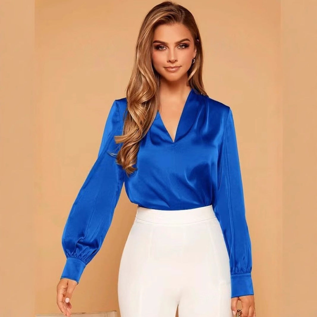 Alice | Relaxed V-Neck Balloon Sleeve Party Top