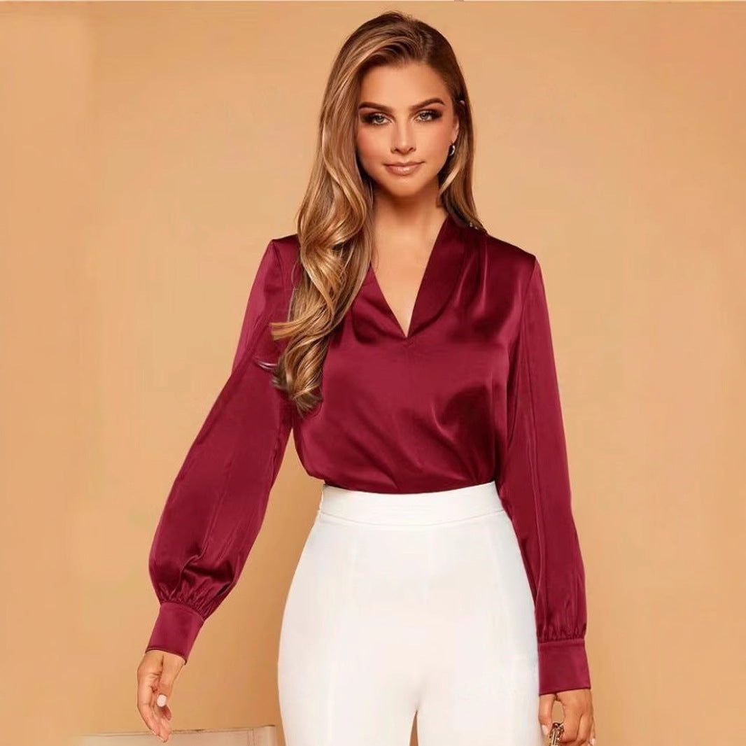Alice | Relaxed V-Neck Balloon Sleeve Party Top