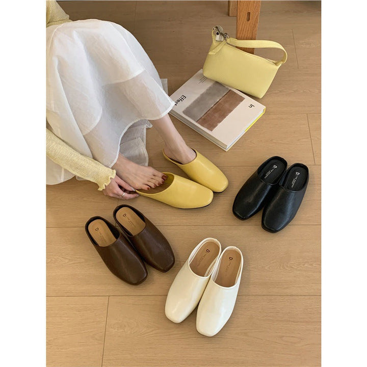 Amelie | Effortless Square Toe Mule Slippers
