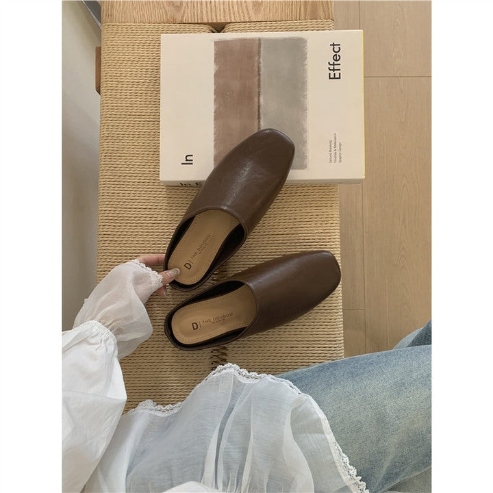 Amelie | Effortless Square Toe Mule Slippers
