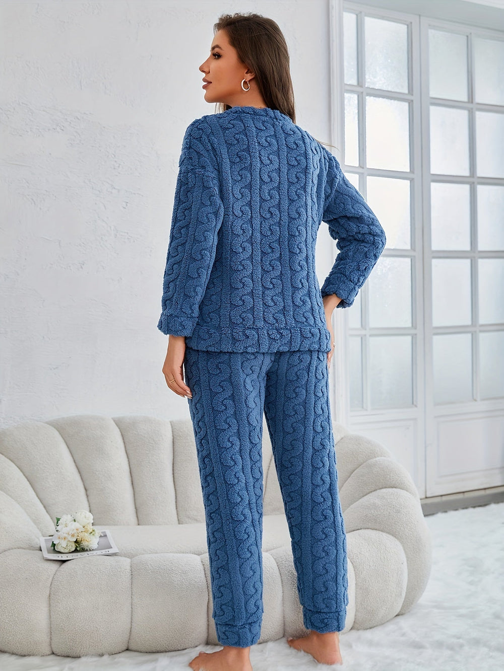 Arabella | Long Sleeve Bear Detail Ladies Pyjamas