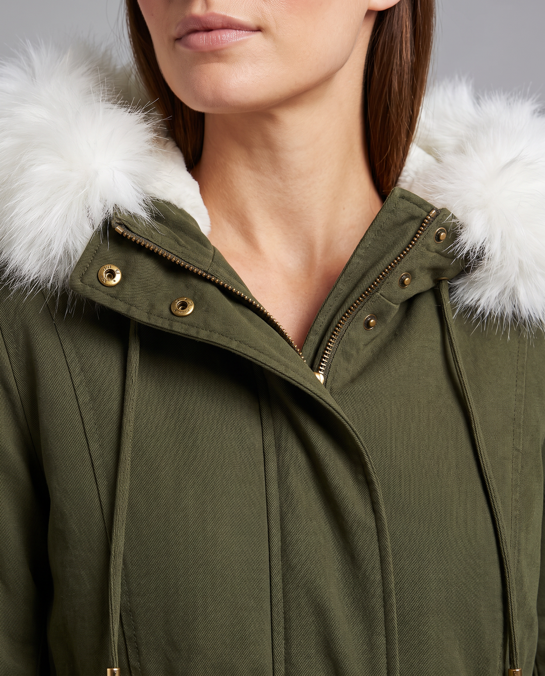 Arabella | Polished Faux Fur Coat Hooded Parka