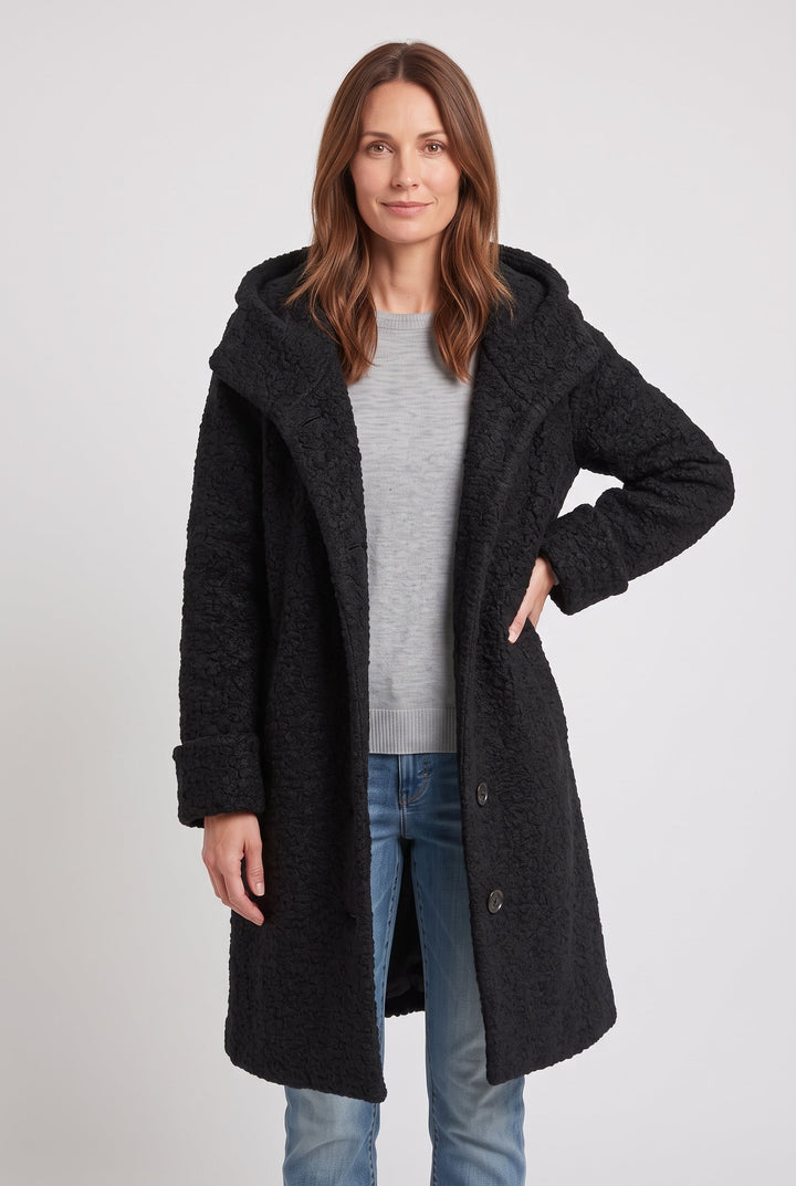 Arabella | Timeless Hooded Longline Faux Fur Coat