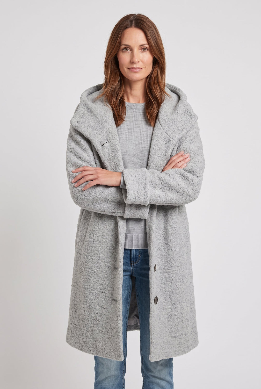 Arabella | Timeless Hooded Longline Faux Fur Coat