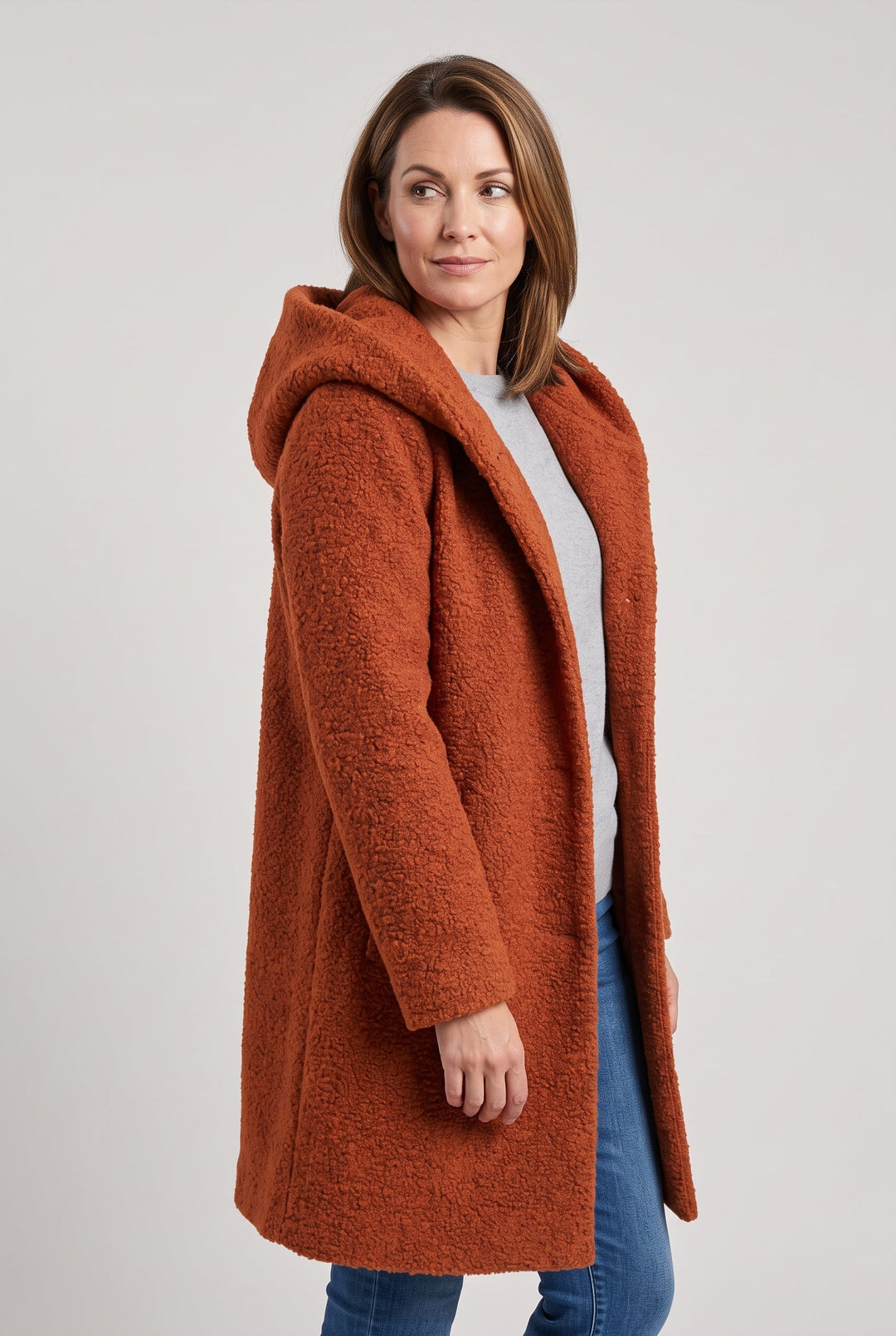 Arabella | Timeless Hooded Longline Faux Fur Coat