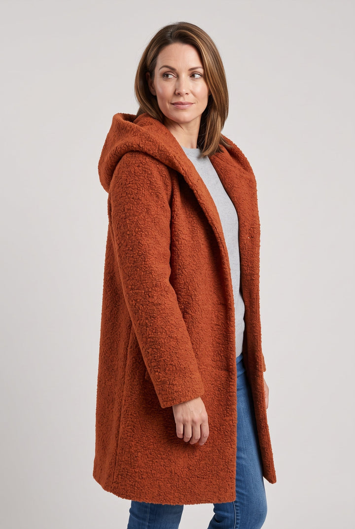 Arabella | Timeless Hooded Longline Faux Fur Coat