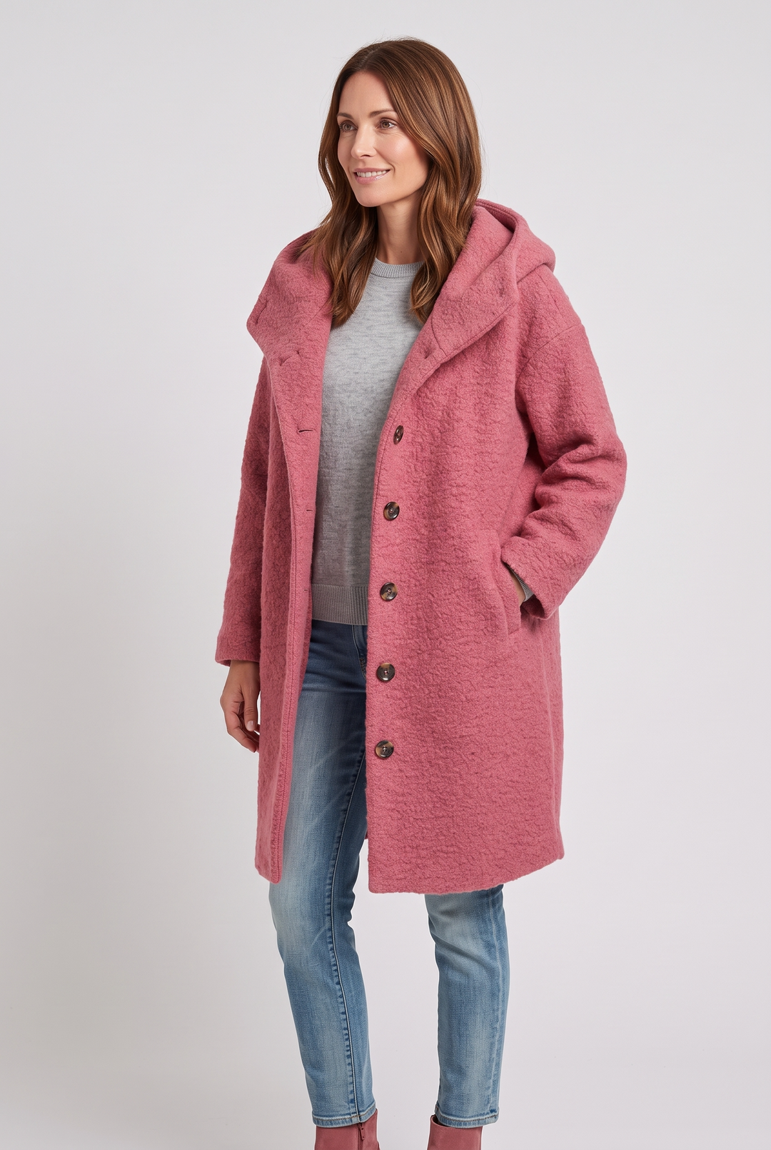 Arabella | Timeless Hooded Longline Faux Fur Coat