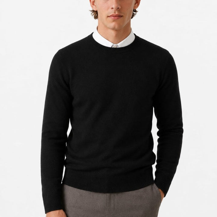 Archie | Elegant Fine Knit Crew Neck Mens Jumpers