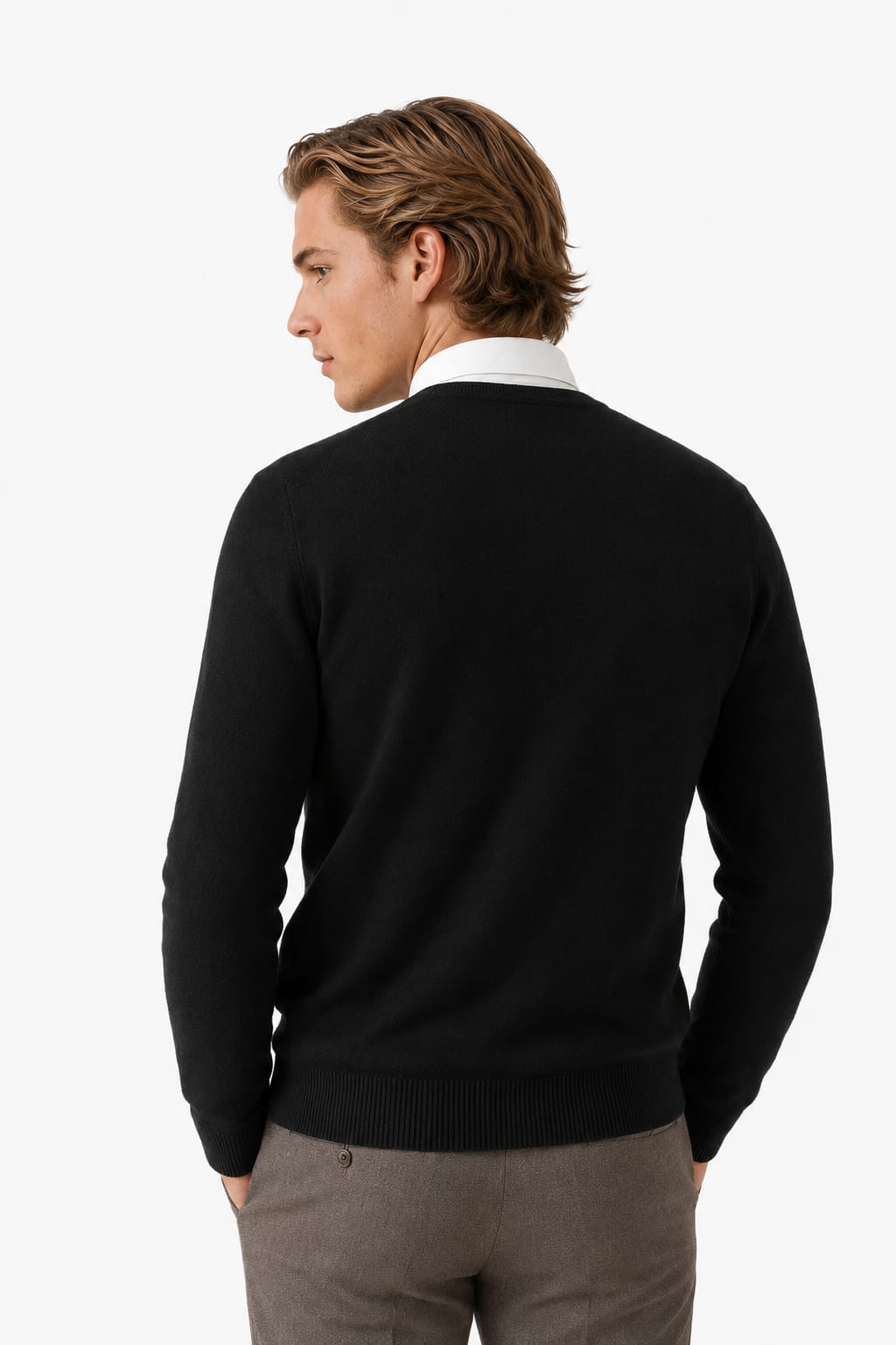 Archie | Elegant Fine Knit Crew Neck Mens Jumpers