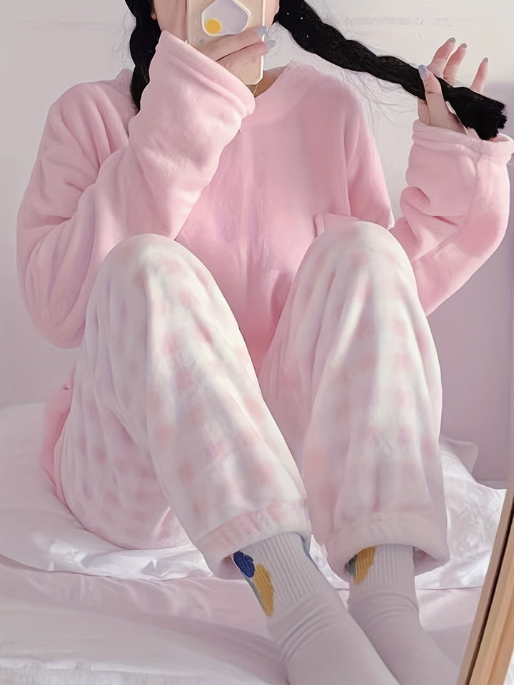 Aria | Refined Cosy Fleece Ladies Pyjamas Set