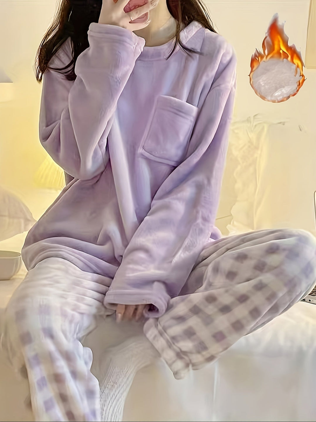 Aria | Refined Cosy Fleece Ladies Pyjamas Set