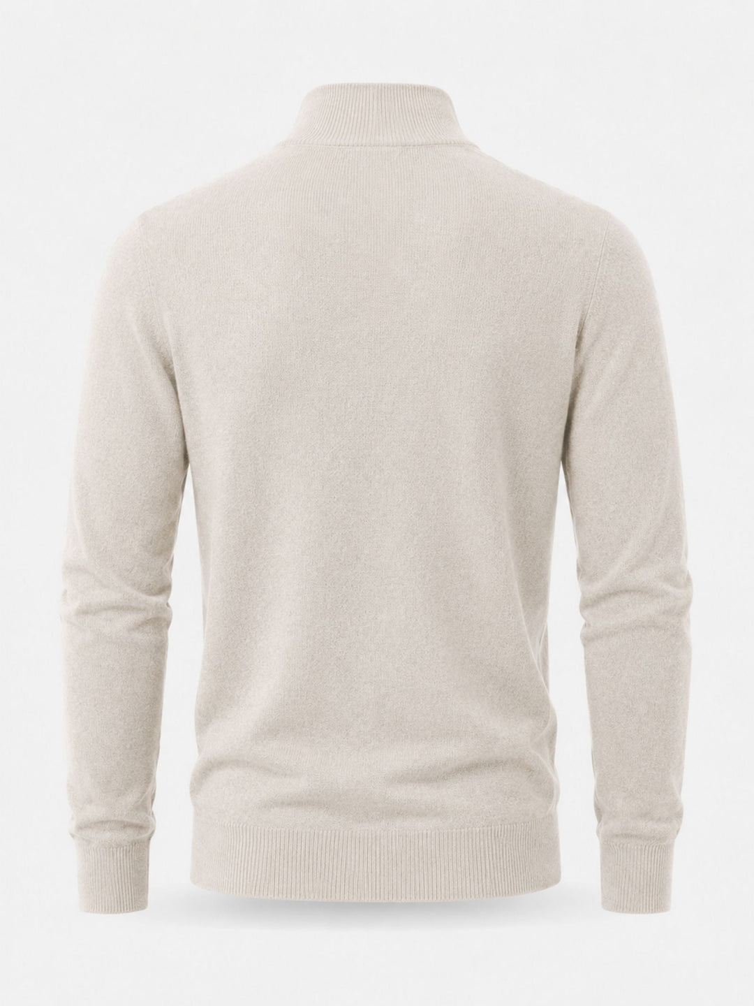 Arlo | Polished Ribbed Cuff Quarter Zip Mens Jumpers