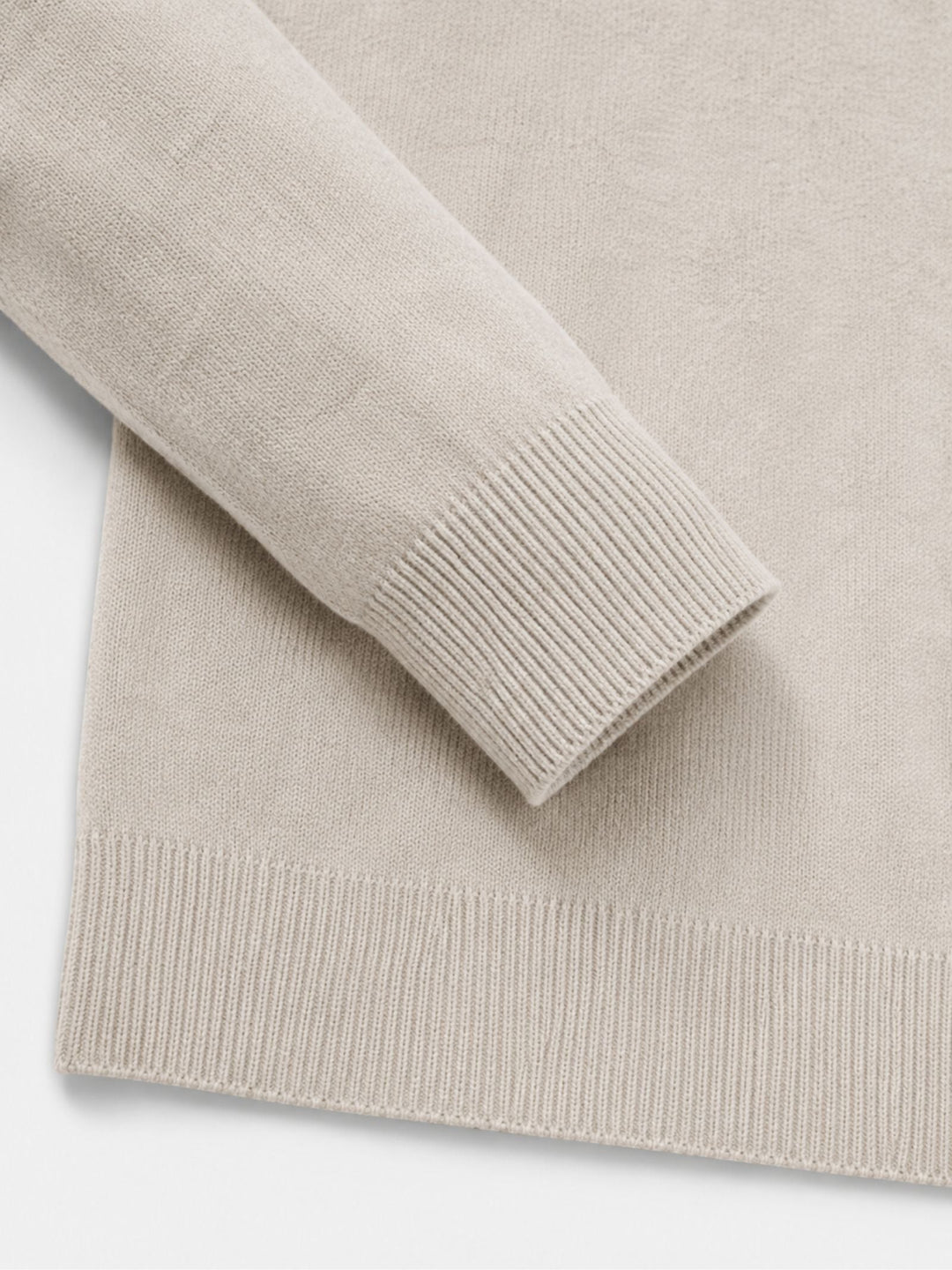 Arlo | Polished Ribbed Cuff Quarter Zip Mens Jumpers