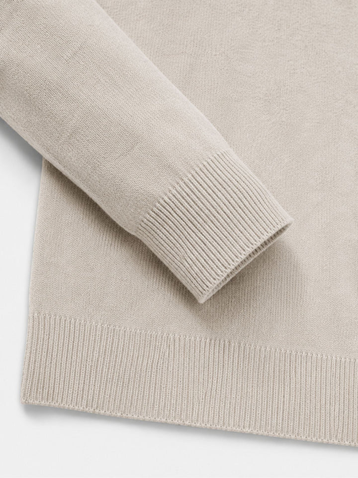 Arlo | Polished Ribbed Cuff Quarter Zip Mens Jumpers