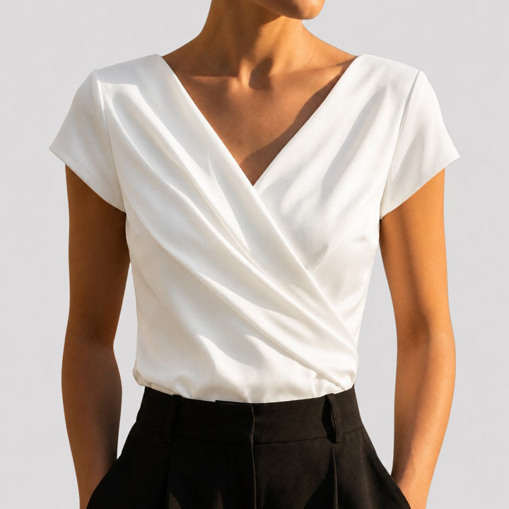 Athena | Stylish Draped Wrap Party Top