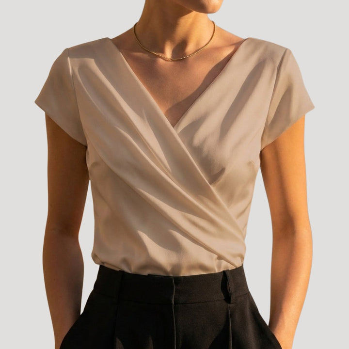 Athena | Stylish Draped Wrap Party Top