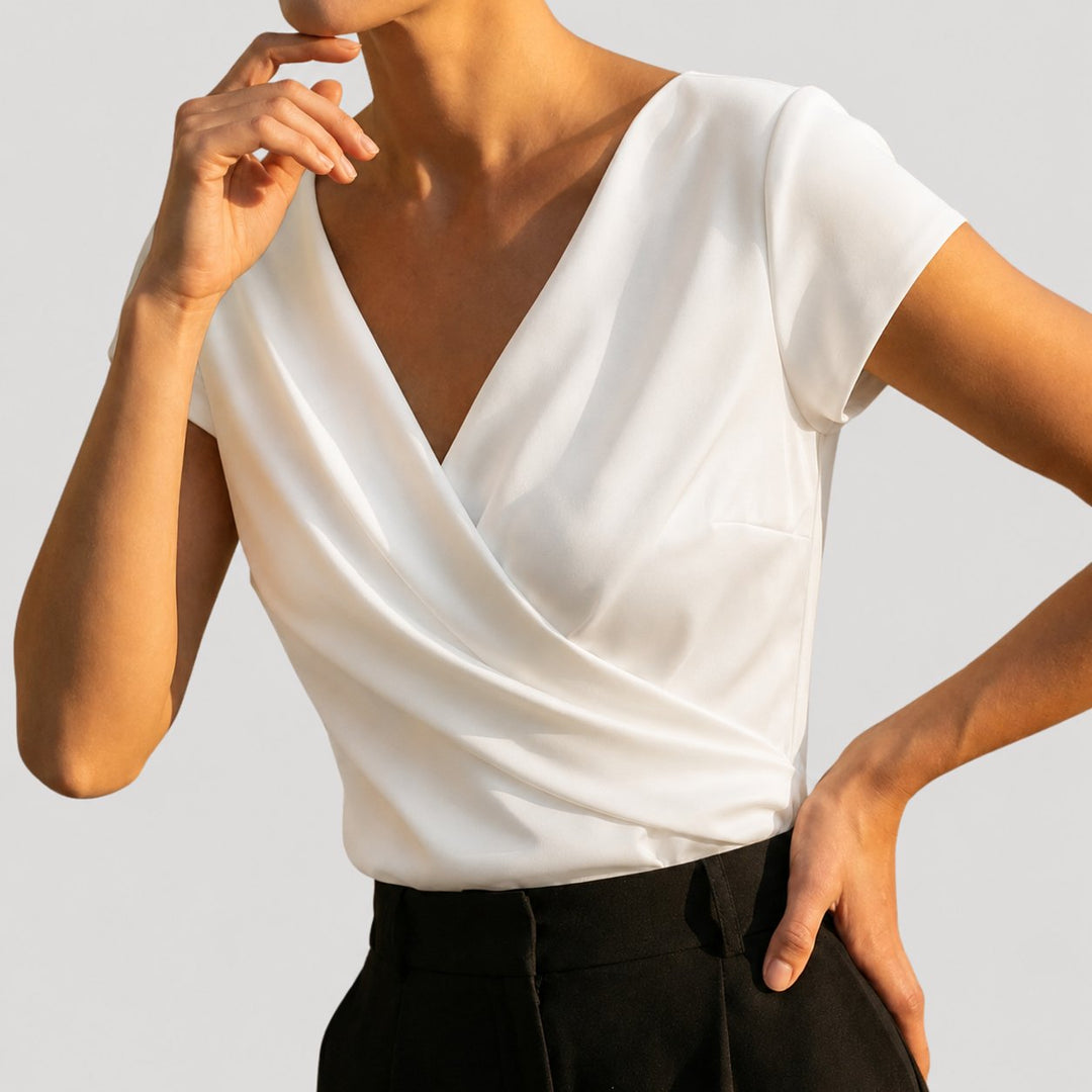 Athena | Stylish Draped Wrap Party Top