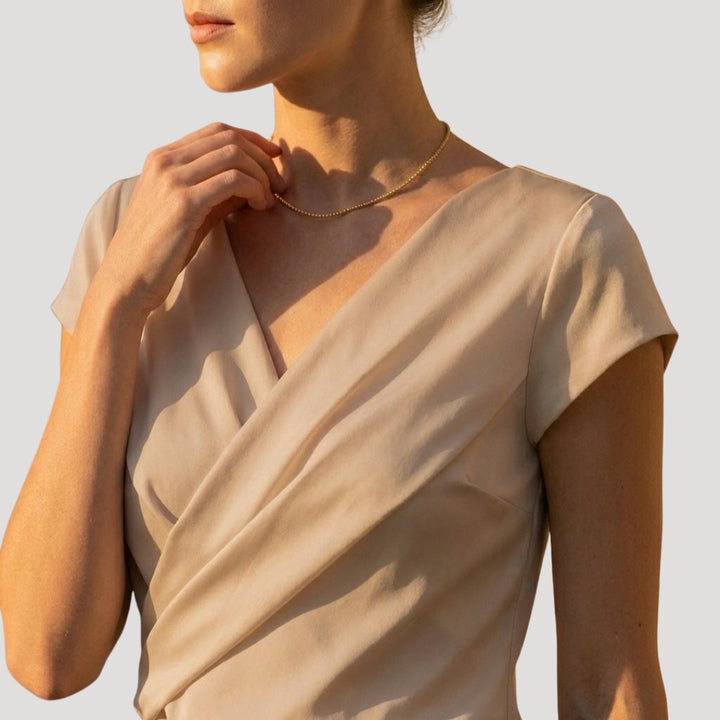 Athena | Stylish Draped Wrap Party Top