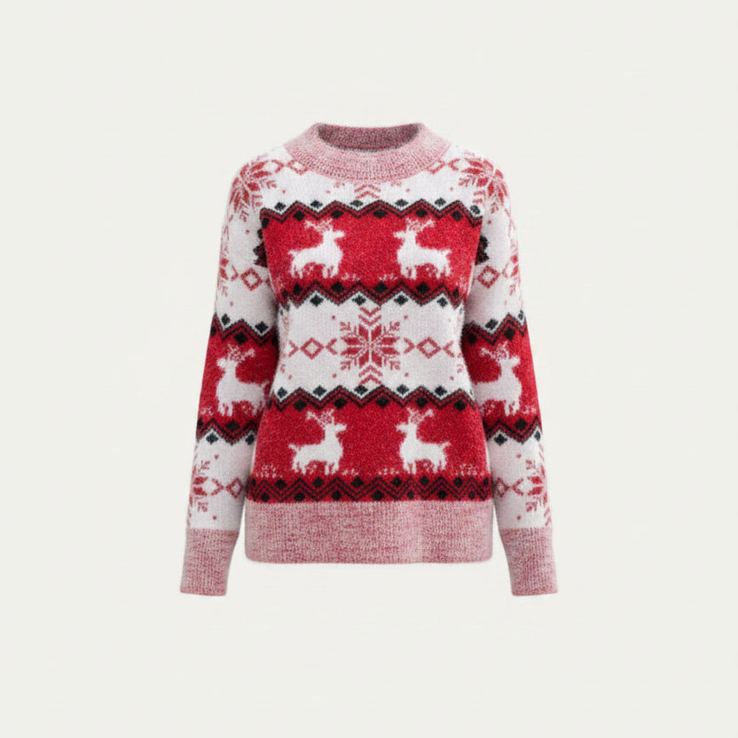 Aurora | Fair Isle Reindeer Christmas Jumper for Women