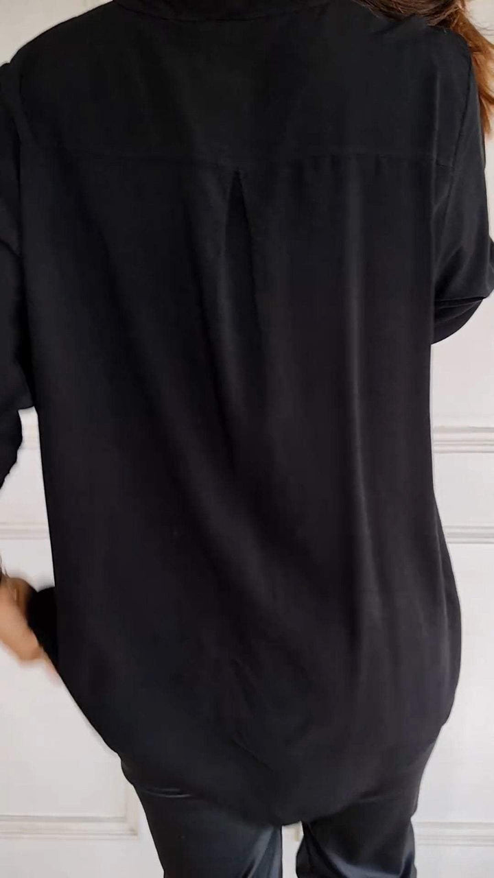 Aurora | Refined Sequin Trim Button-Through Party Top