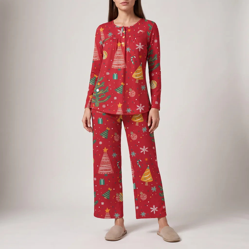 Aurora | Star Print Long Sleeve Ladies Pyjamas