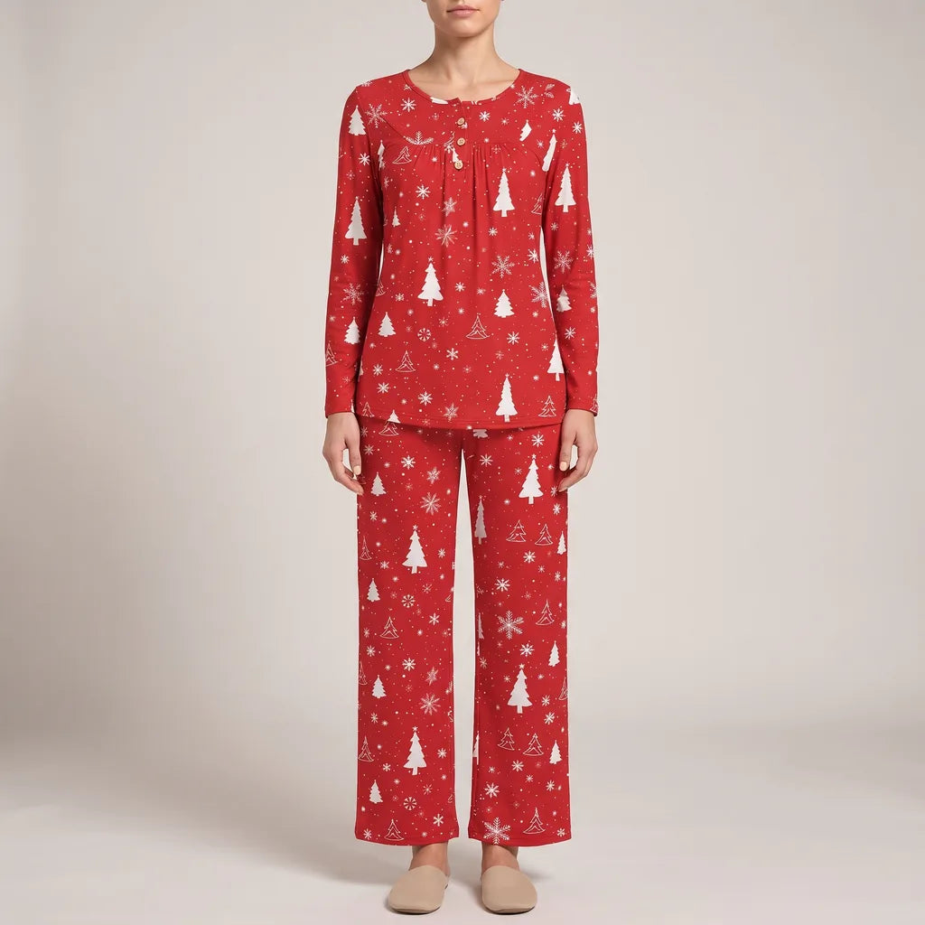 Aurora | Star Print Long Sleeve Ladies Pyjamas