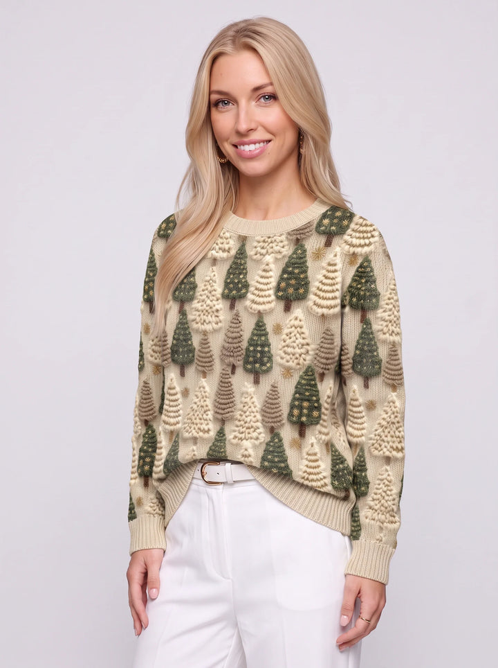 Ava | Refined Tree Knit Christmas Jumper for Women