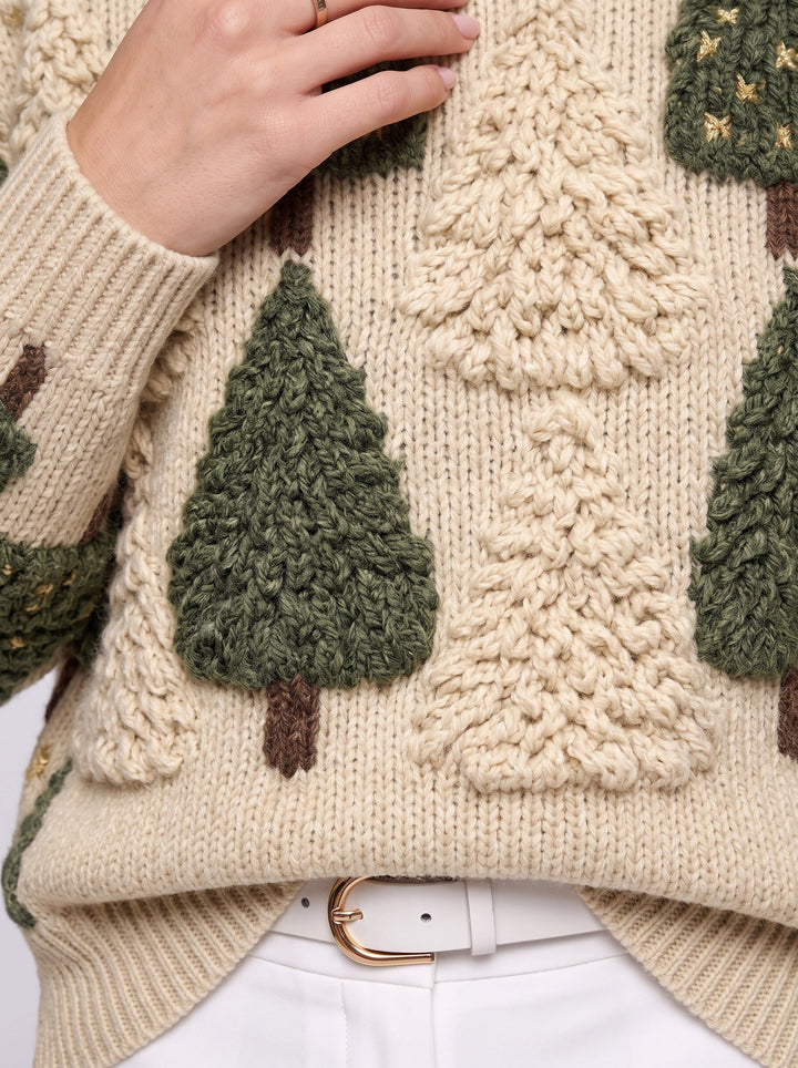 Ava | Refined Tree Knit Christmas Jumper for Women