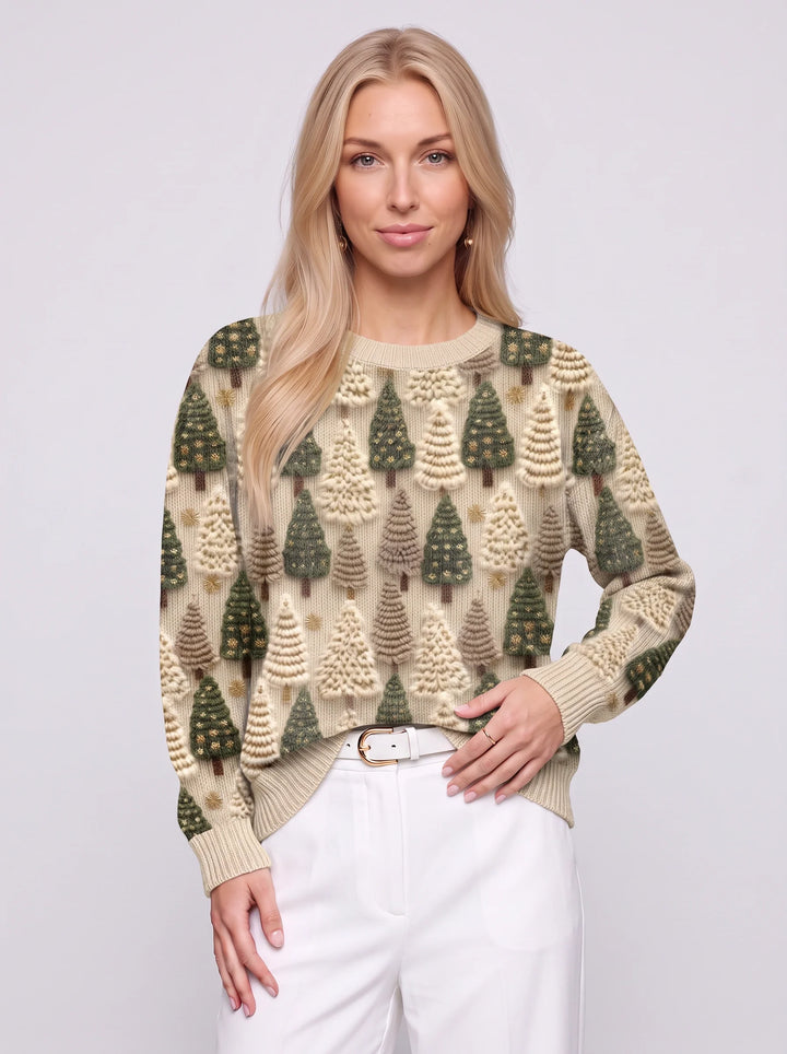 Ava | Refined Tree Knit Christmas Jumper for Women