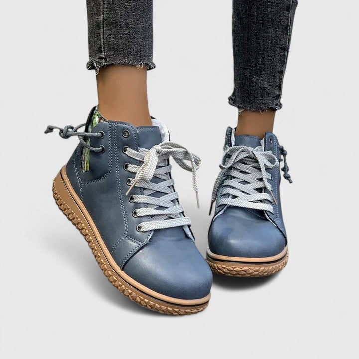 Ayla | Refined Lace-Up Ankle Snow Boots Women