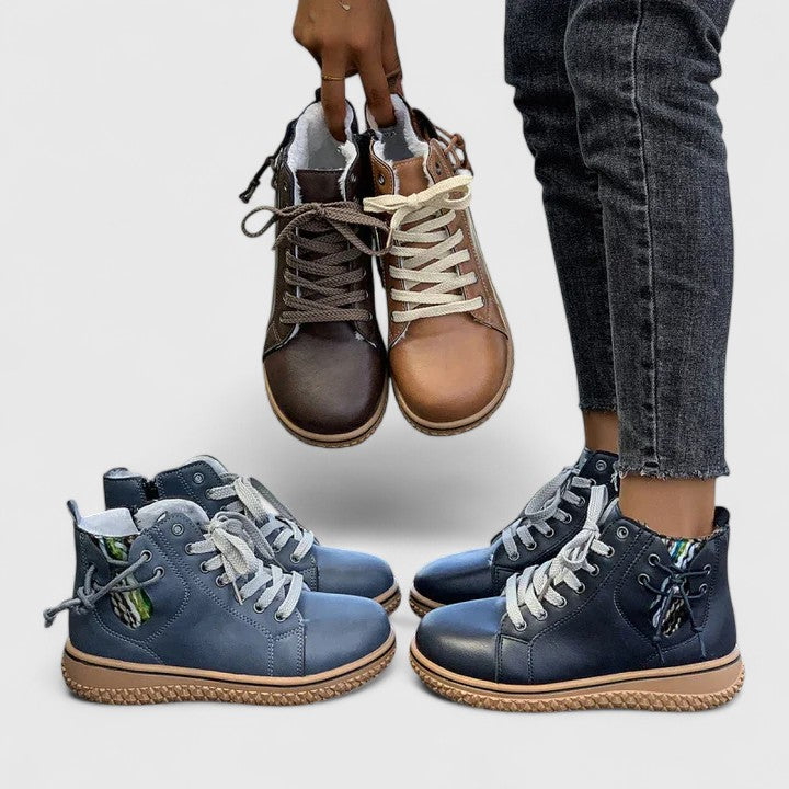 Ayla | Refined Lace-Up Ankle Snow Boots Women