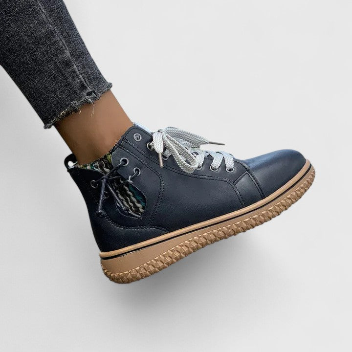 Ayla | Refined Lace-Up Ankle Snow Boots Women