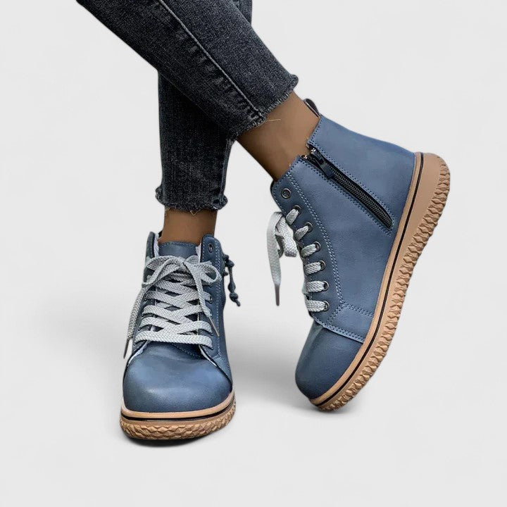 Ayla | Refined Lace-Up Ankle Snow Boots Women