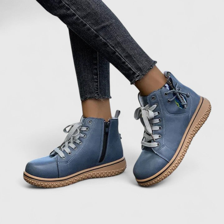 Ayla | Refined Lace-Up Ankle Snow Boots Women