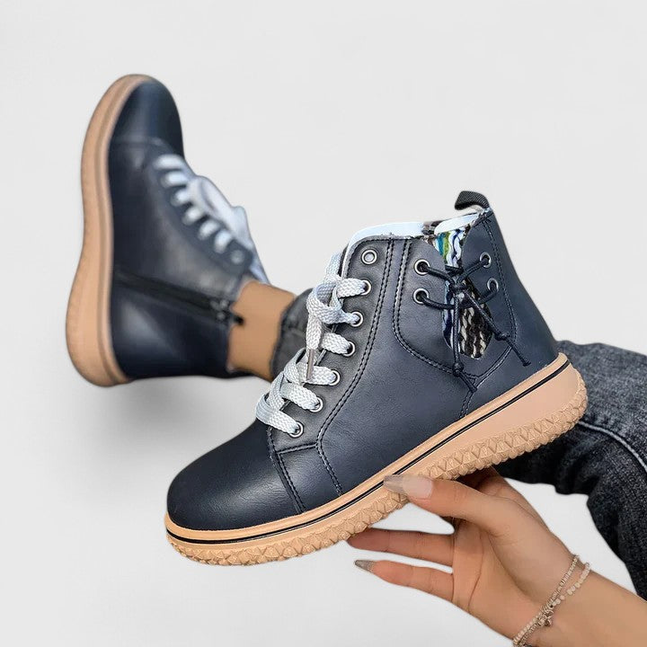 Ayla | Refined Lace-Up Ankle Snow Boots Women