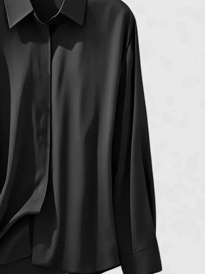 Bella | Effortless Collared Long Sleeve Party Top