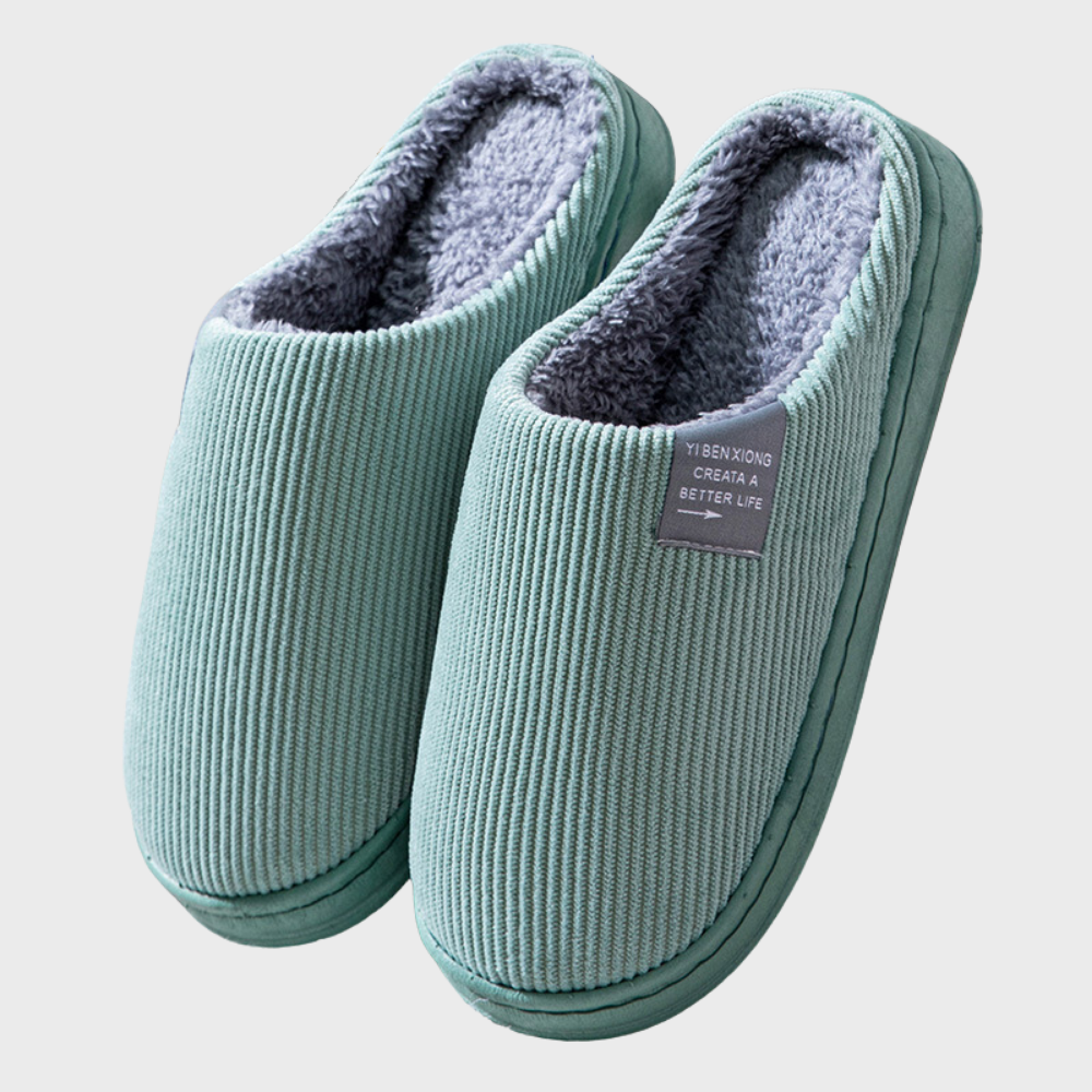 Bella | Elegant Ribbed Cosy Slip-On Slippers