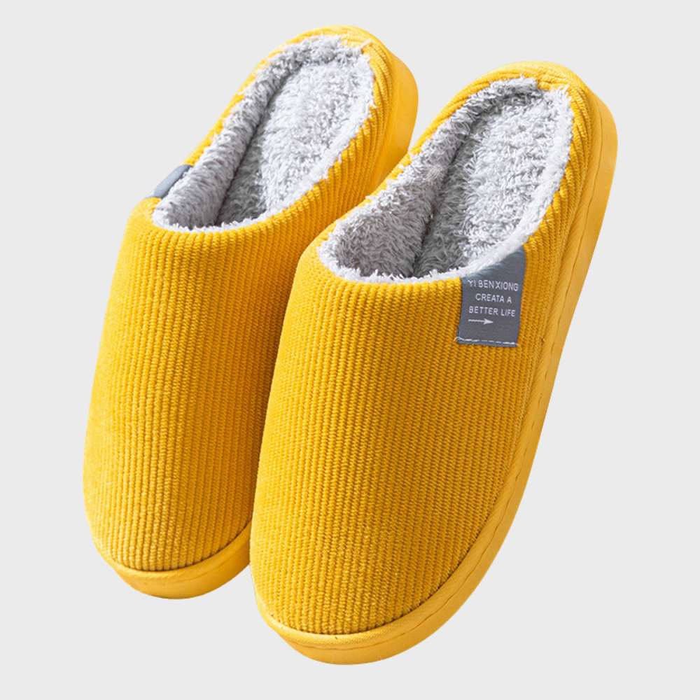 Bella | Elegant Ribbed Cosy Slip-On Slippers