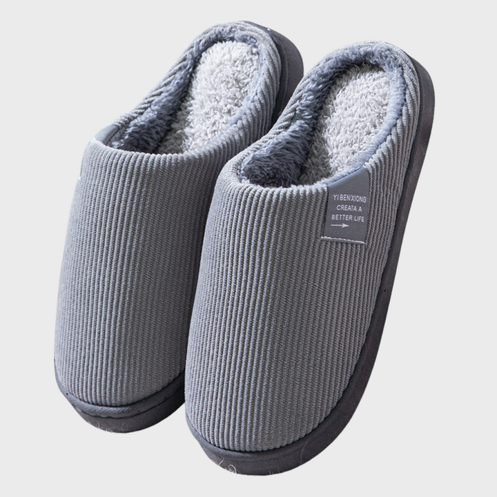 Bella | Elegant Ribbed Cosy Slip-On Slippers
